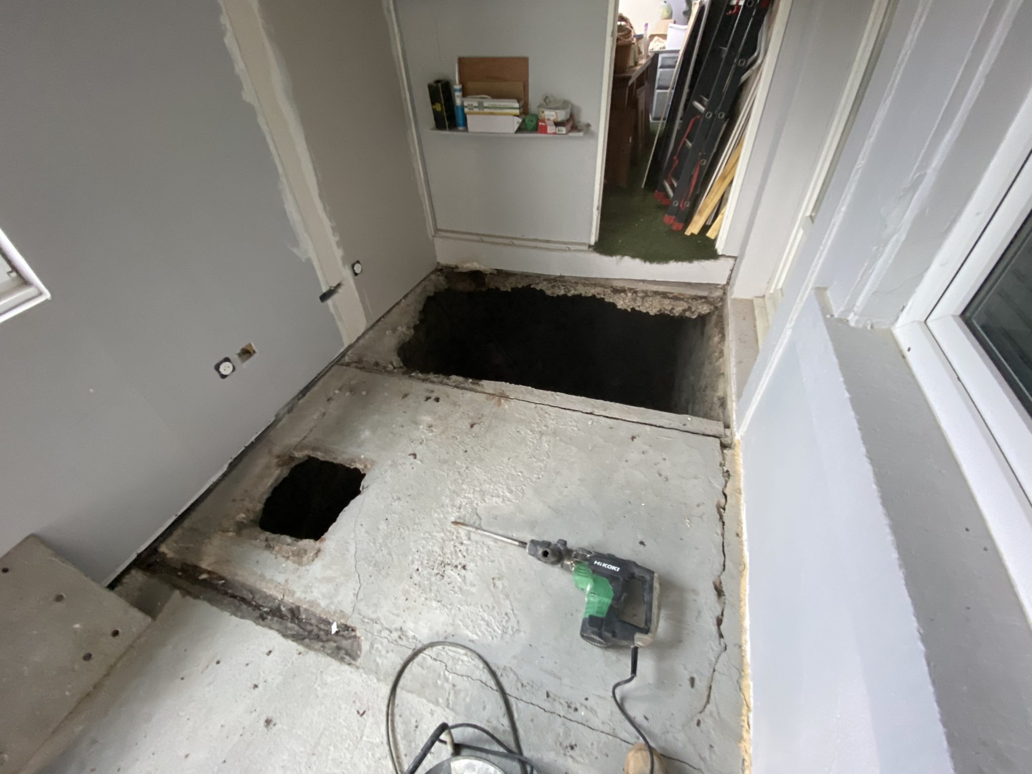 Démolition d'une dalle en béton par Solena BTP à Strasbourg en Alsace