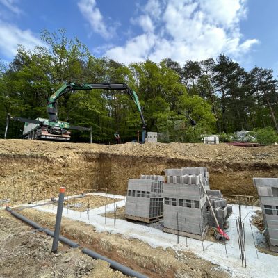 Chantier de construction suivi par les artisans maçons de Solena BTP à Strasbourg en Alsace
